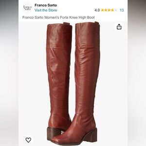 Franco Sarto Forla knee high boot in Dark Walnut